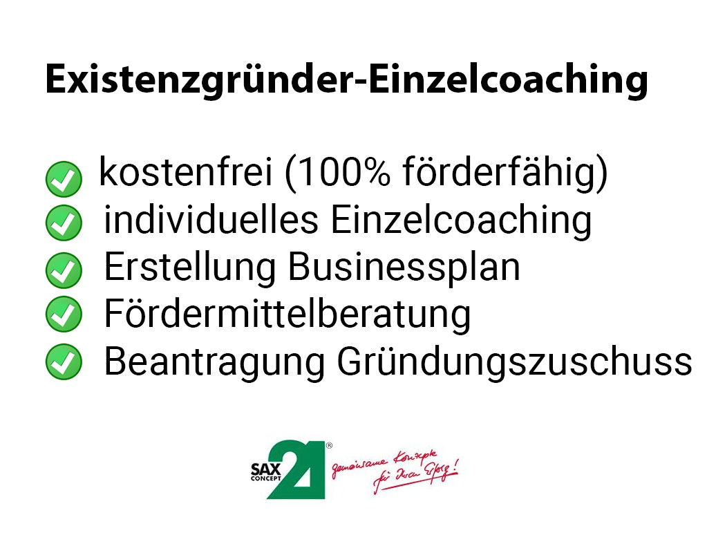 Individuelle Termine für Existenzgründer-Einzelcoaching Dresden